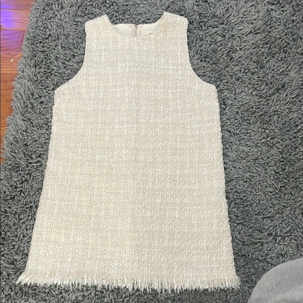 Elegant Cream Sleeveless Kids Dress